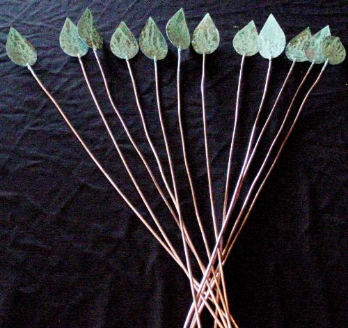 Copper Plant Stakes (Set of 12)